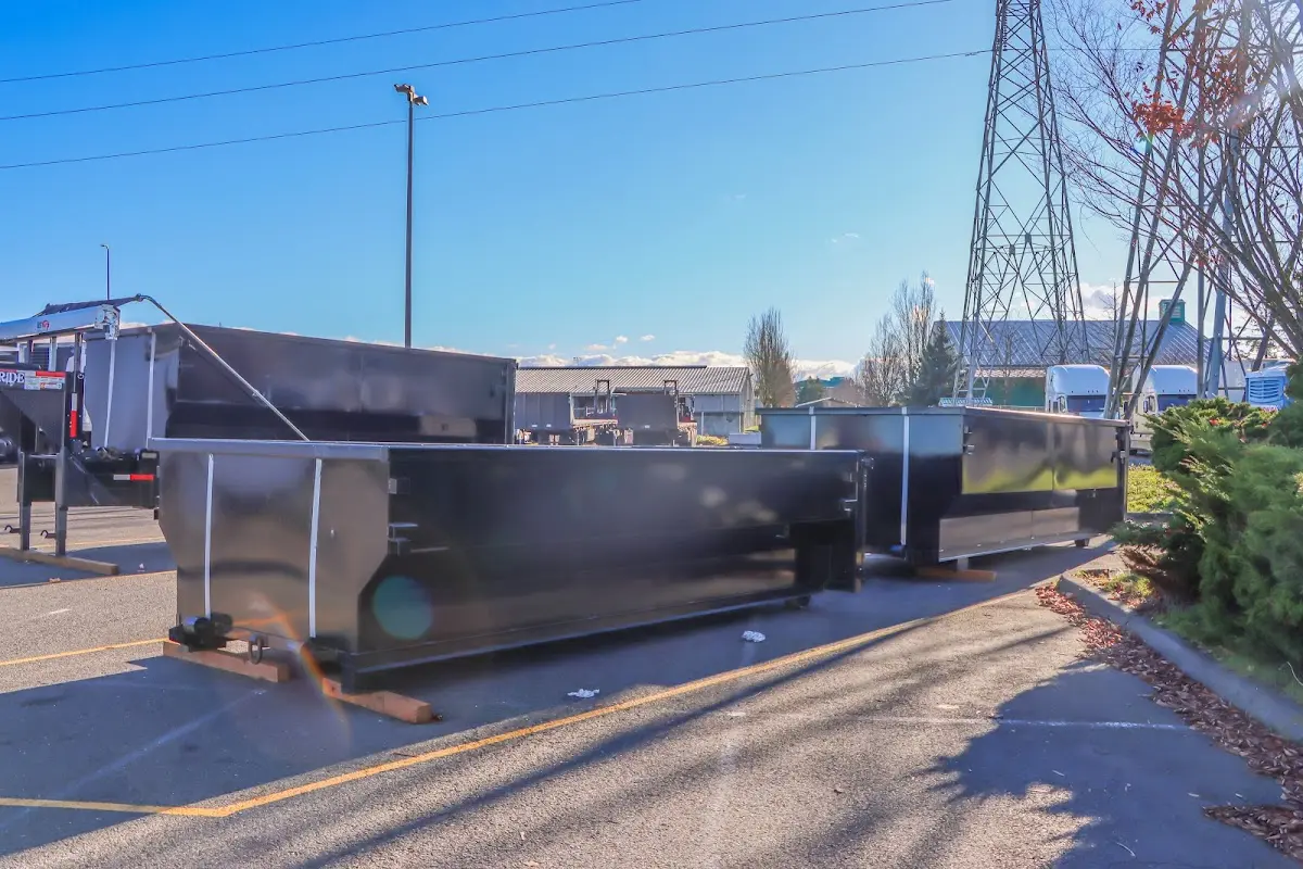 Roll-off dumpster ready for waste disposal at job site for Estate Cleanout Dumpster Rental in Porter